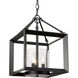 Smyth 3 Light 12 inch Matte Black Mini Chandelier Ceiling Light in Clear Glass, Mini